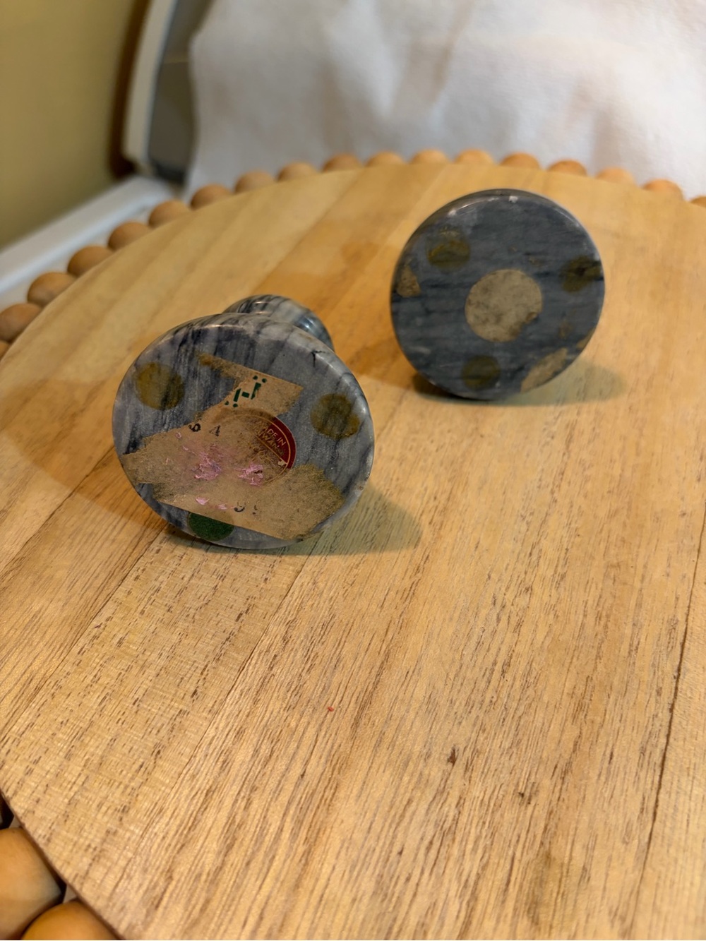 Gray Marble Taper Candle Holders Set - Pair - Picture 6 of 7